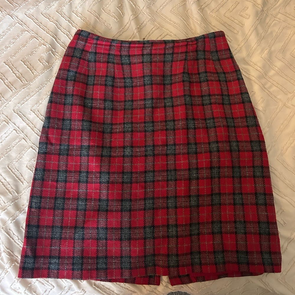 Plaid Red and Black Women's Skirt